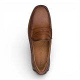 Mocasines de cuero marrón para hombre
