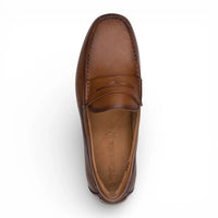 Mocasines de cuero marrón para hombre