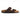 Sandalias tipo pantufla de cuero marrón para hombre con plantilla ajustable.