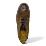 Zapatos brogue de ante marrón para hombre