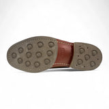 Zapatos brogue de ante marrón para hombre