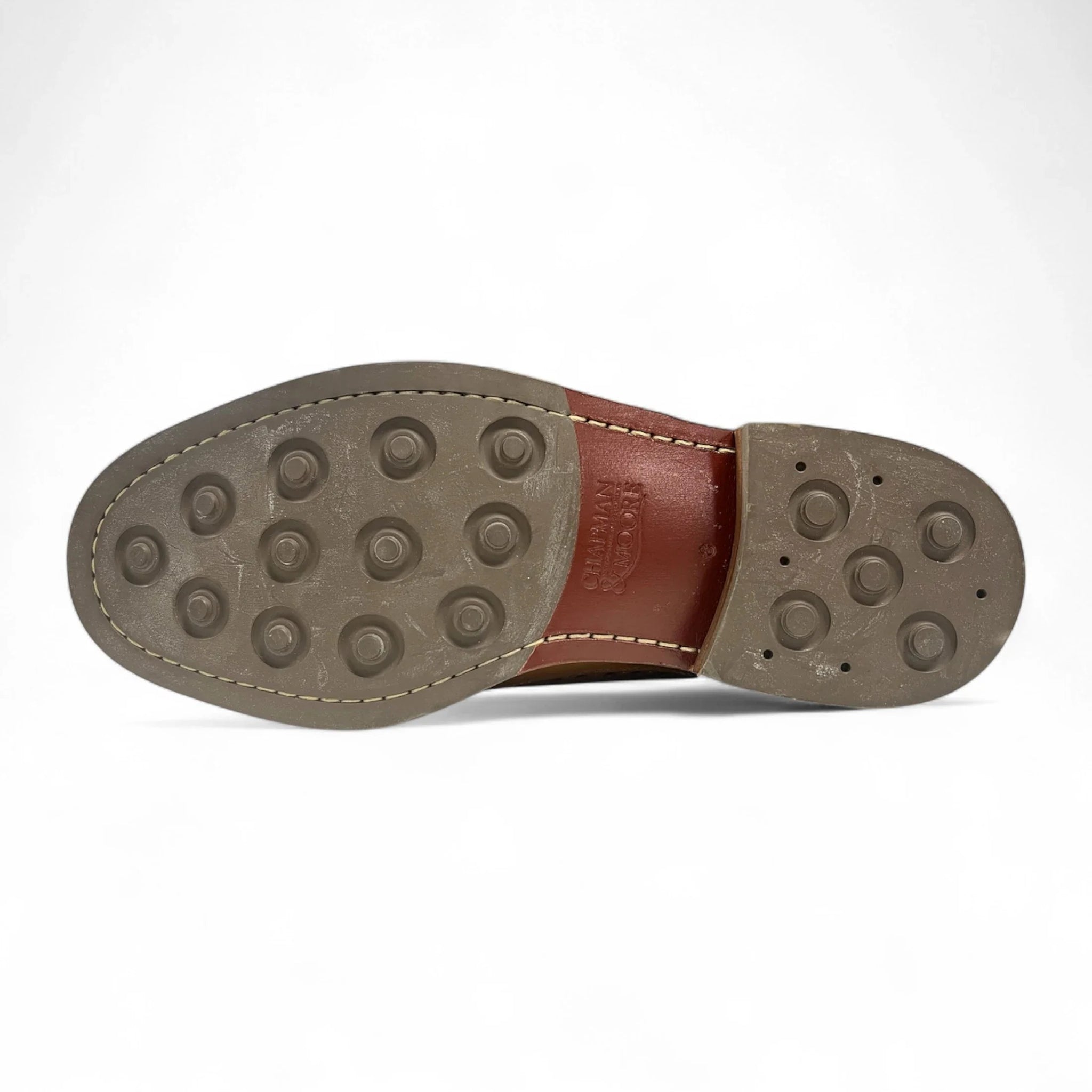 Zapatos brogue de ante marrón para hombre