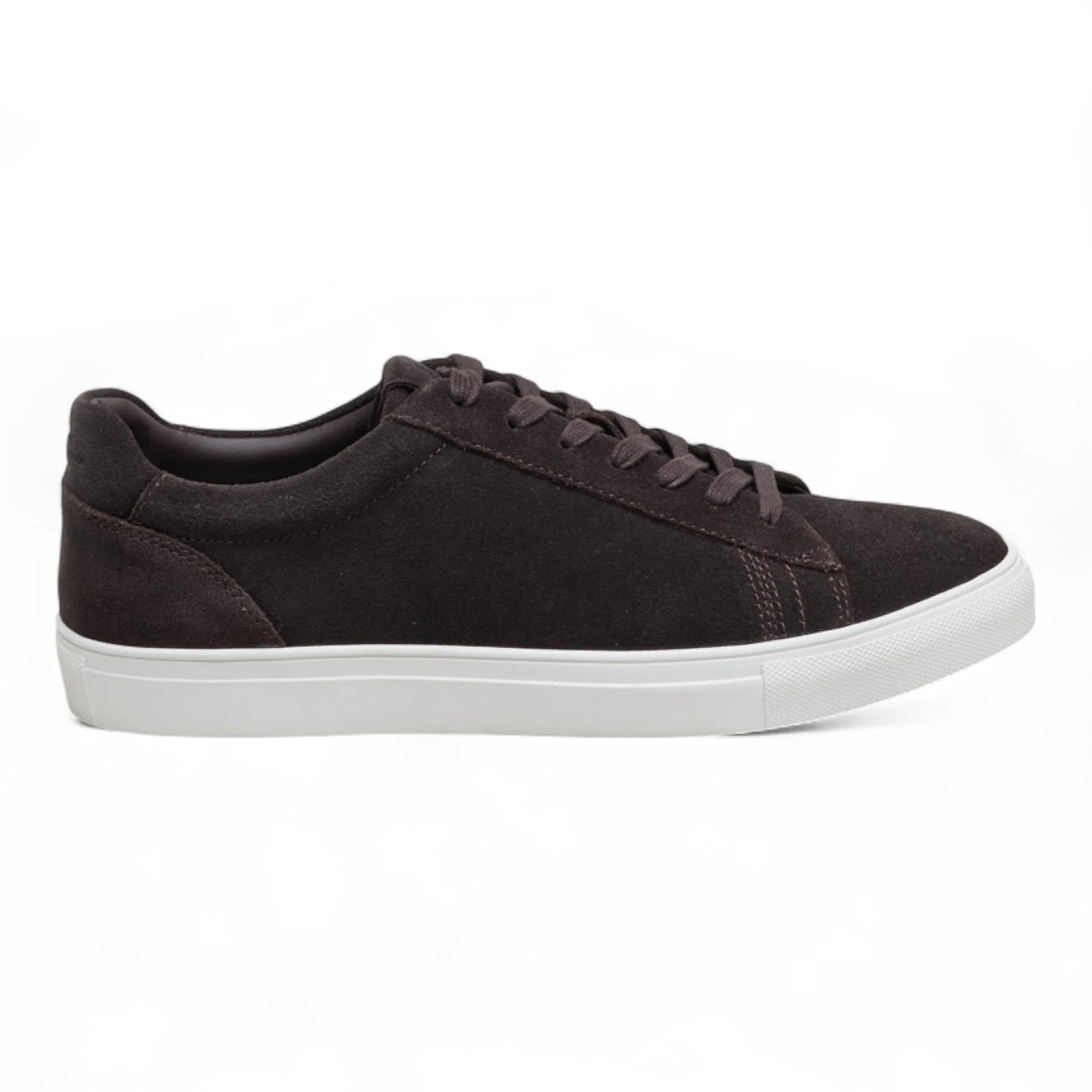 Zapatillas deportivas casuales de hombre con cordones, de ante marrón.