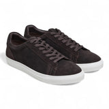 Zapatillas deportivas casuales de hombre con cordones, de ante marrón.