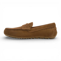 Mocasines de ante marrón para hombre