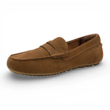 Mocasines de ante marrón para hombre