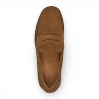 Mocasines de ante marrón para hombre