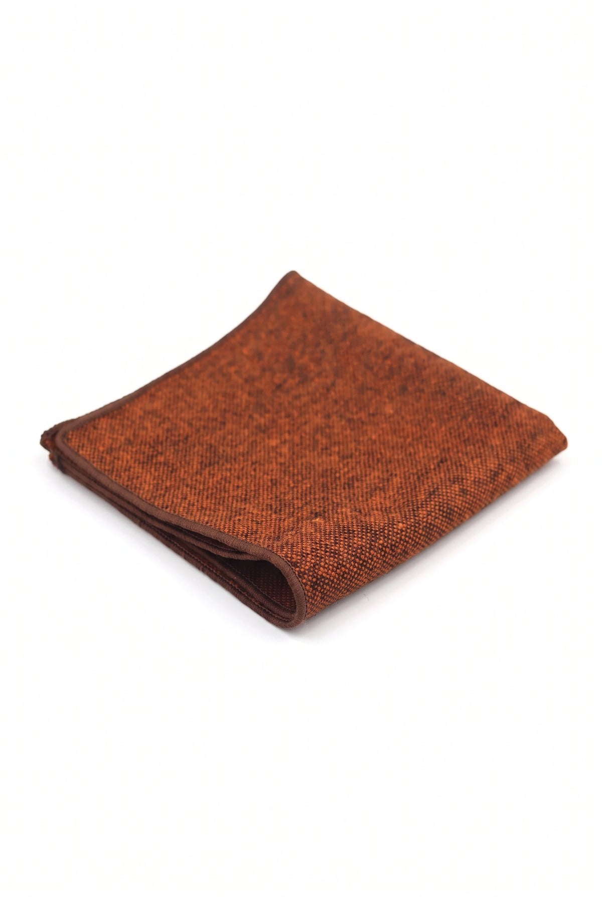 Pañuelo de bolsillo de tweed marrón para hombre