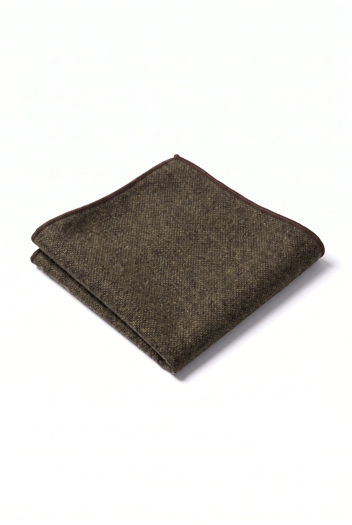 Pañuelo de bolsillo de tweed marrón para hombre