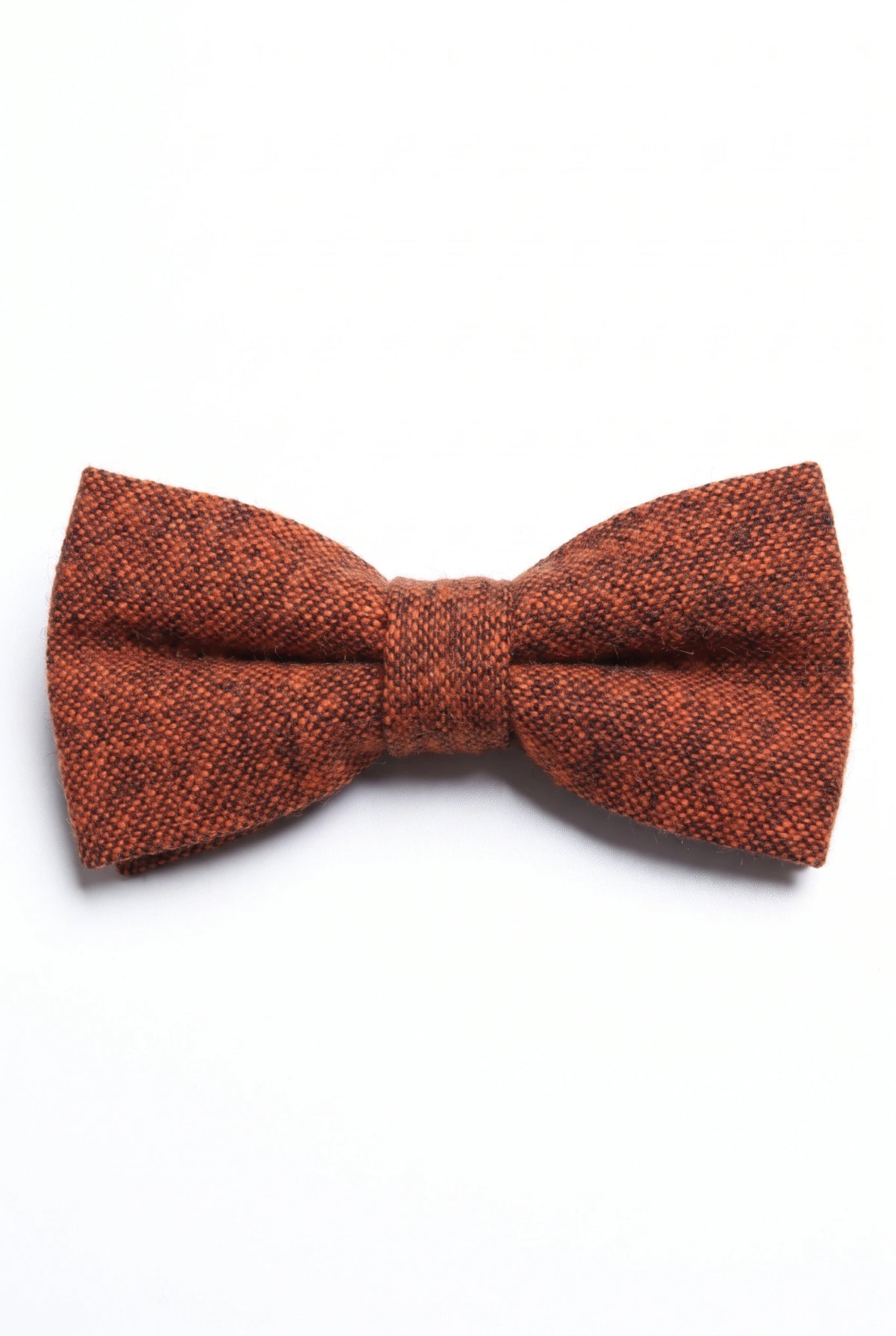 Pajarita de hombre de mezcla de lana y tweed marrón