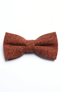 Pajarita de hombre de mezcla de lana y tweed marrón