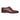 Zapatos de hombre de cuero burdeos, estilo clásico formal, con cordones y diseño brogue.
