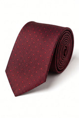 Corbata tejida texturizada color burdeos para hombre