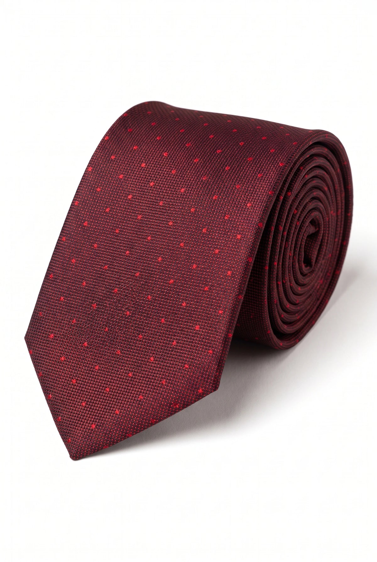 Corbata tejida texturizada color burdeos para hombre