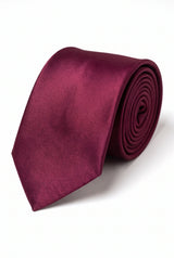 Conjunto de corbata burdeos para hombre