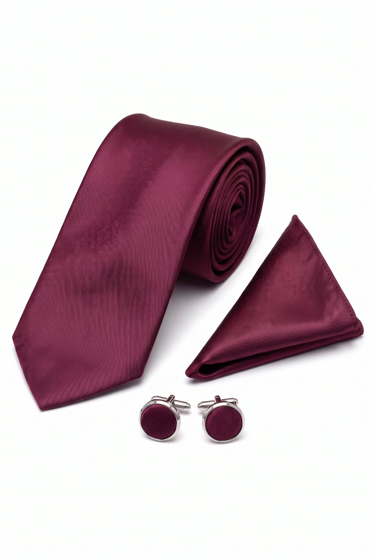 Conjunto de corbata burdeos para hombre