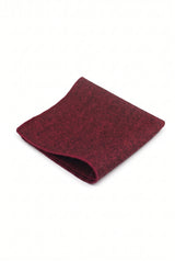 Pañuelo de bolsillo para hombre de mezcla de lana y tweed burdeos.