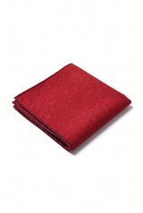 Pañuelo de bolsillo para hombre de mezcla de lana y tweed burdeos.