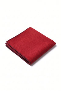 Pañuelo de bolsillo para hombre de mezcla de lana y tweed burdeos.