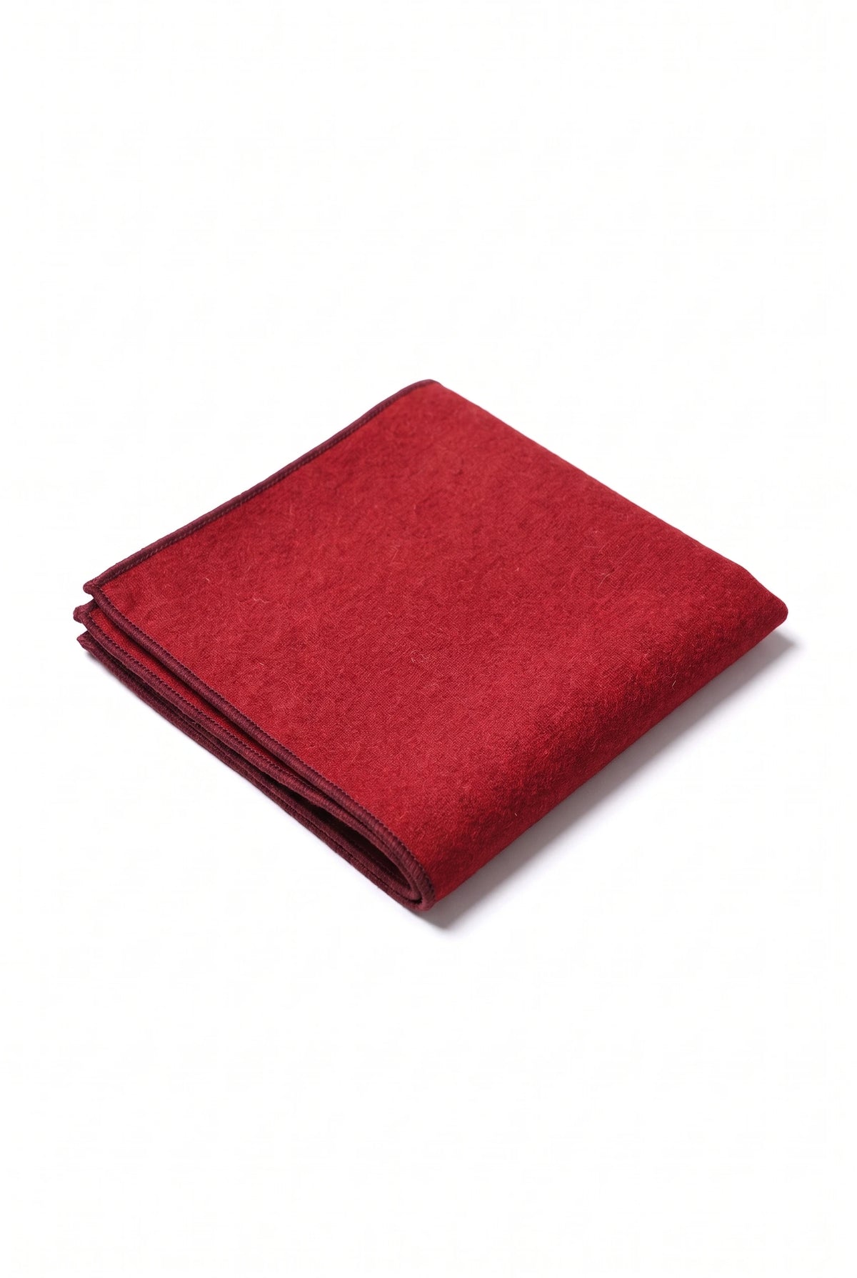 Pañuelo de bolsillo para hombre de mezcla de lana y tweed burdeos.