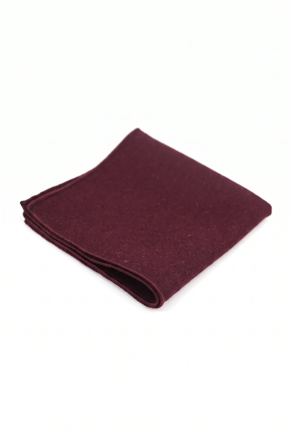 Pañuelo de bolsillo para hombre de mezcla de lana y tweed burdeos.