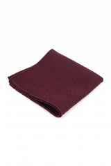 Pañuelo de bolsillo para hombre de mezcla de lana y tweed burdeos.