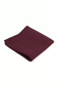 Pañuelo de bolsillo para hombre de mezcla de lana y tweed burdeos.