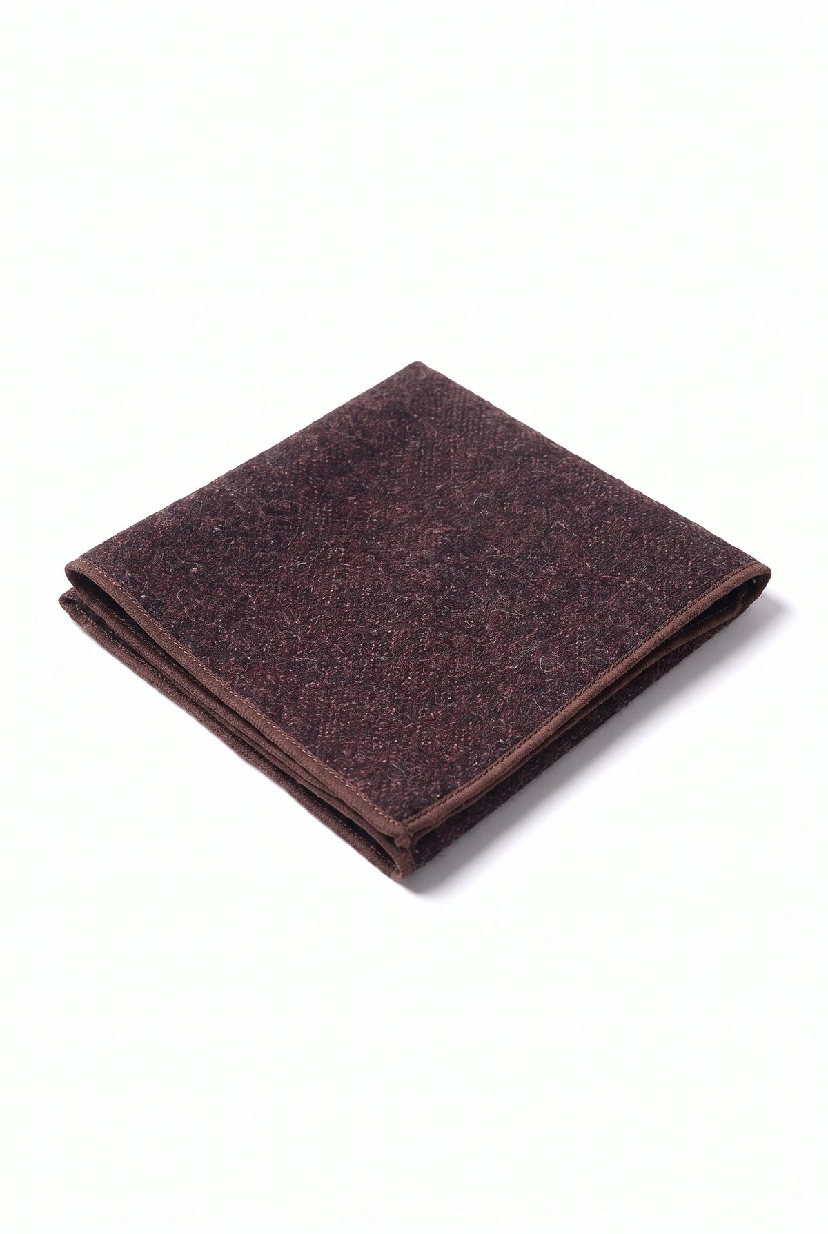 Pañuelo de bolsillo para hombre de mezcla de lana y tweed burdeos.