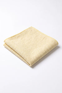 Pañuelo de bolsillo para hombre de mezcla de lana y tweed color champán.