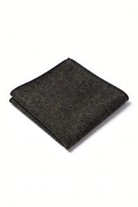 Pañuelo de bolsillo para hombre de mezcla de lana y tweed color carbón.