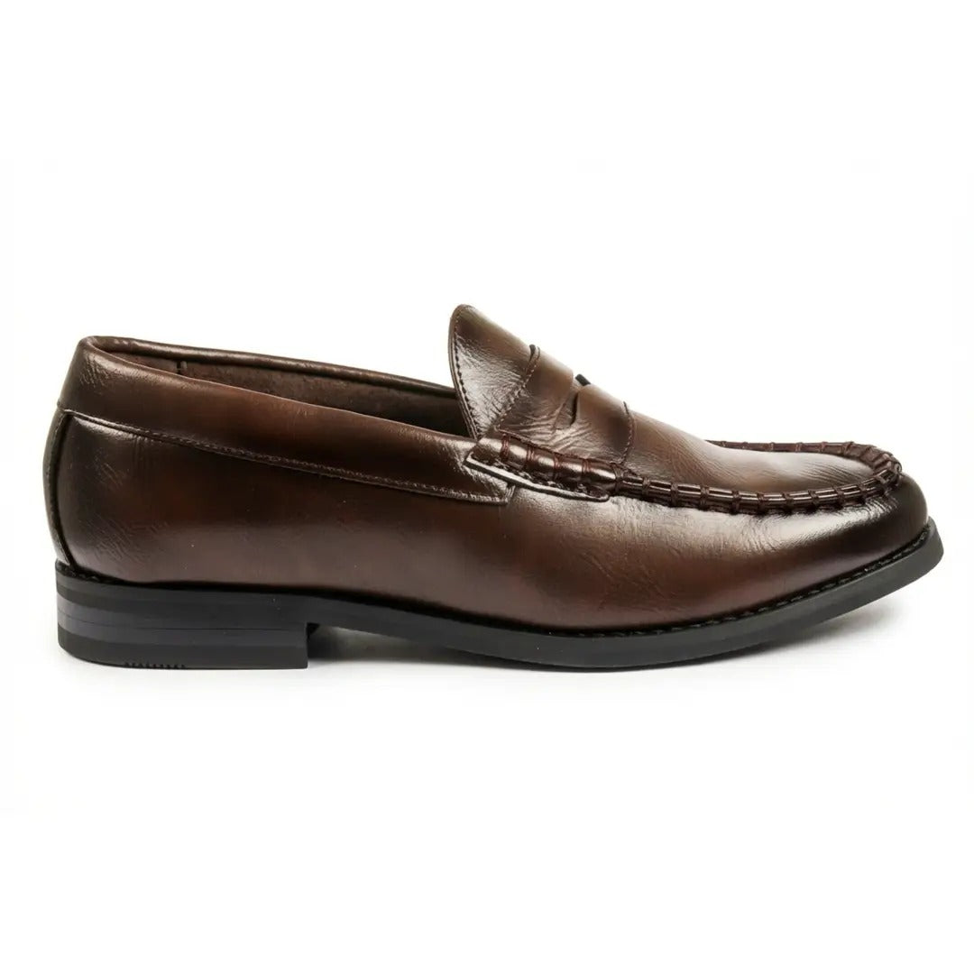 Mocasines clásicos de piel sintética Penny para hombre