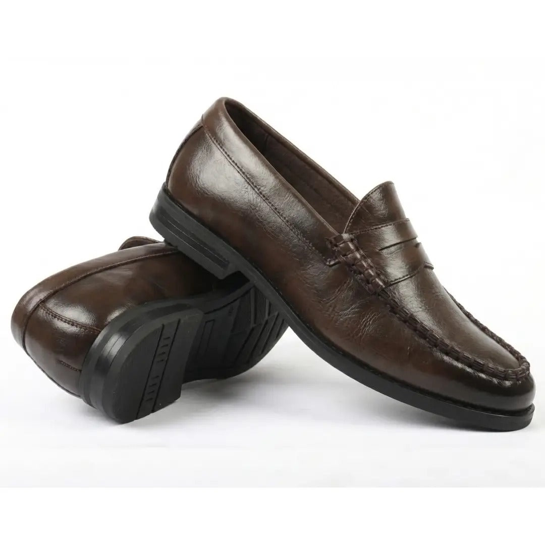 Mocasines clásicos de piel sintética Penny para hombre