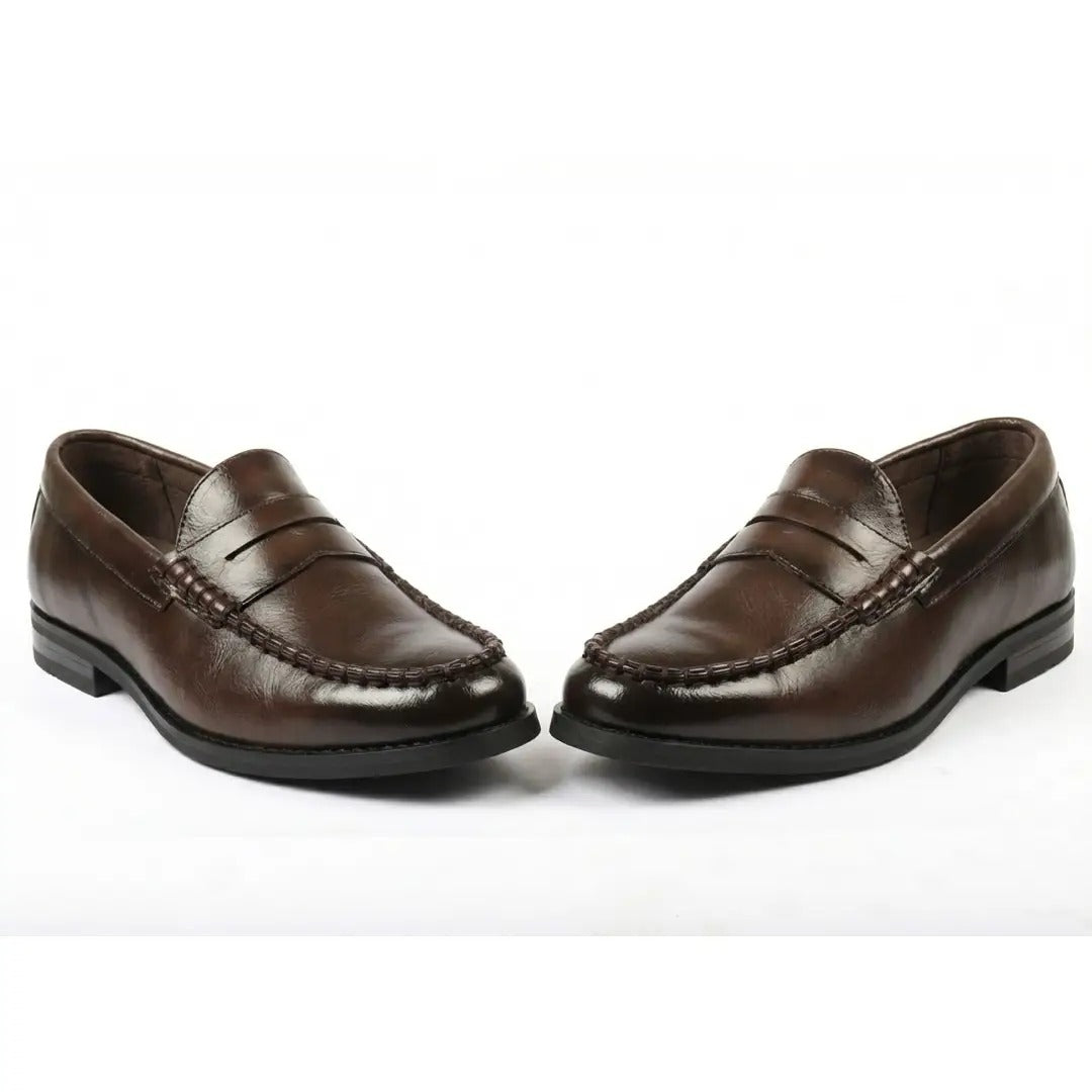 Mocasines clásicos de piel sintética Penny para hombre