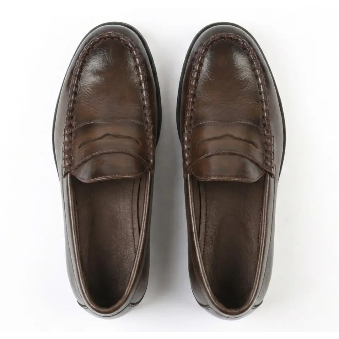 Mocasines clásicos de piel sintética Penny para hombre