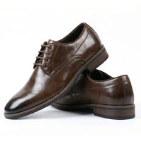 Zapatos Derby clásicos de hombre con cordones y punta lisa