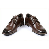 Zapatos Derby clásicos de hombre con cordones y punta lisa