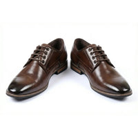 Zapatos Derby clásicos de hombre con cordones y punta lisa