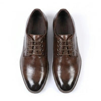 Zapatos Derby clásicos de hombre con cordones y punta lisa
