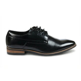 Zapatos Derby clásicos de hombre con cordones y punta lisa