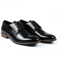 Zapatos Derby clásicos de hombre con cordones y punta lisa