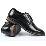 Zapatos Derby clásicos de hombre con cordones y punta lisa