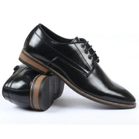 Zapatos Derby clásicos de hombre con cordones y punta lisa