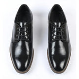 Zapatos Derby clásicos de hombre con cordones y punta lisa