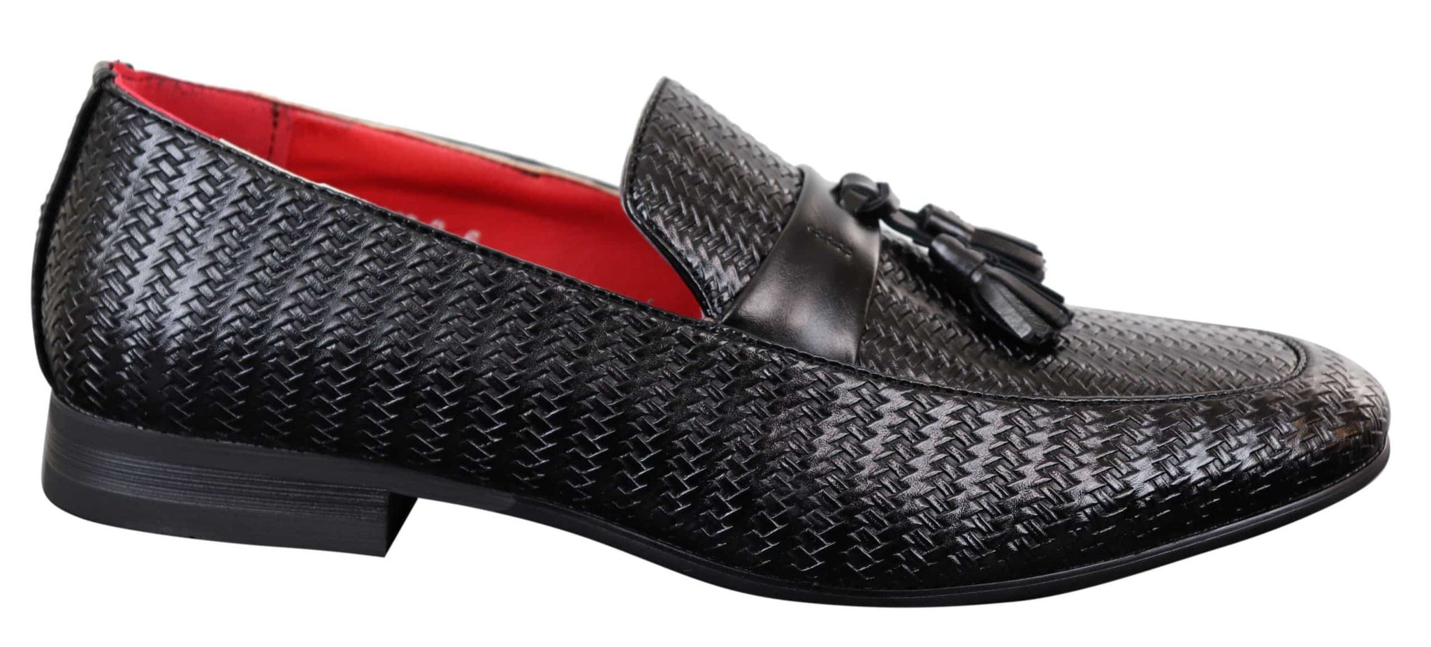 Mocasines clásicos de piel sintética con borlas para hombre