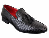 Mocasines clásicos de piel sintética con borlas para hombre