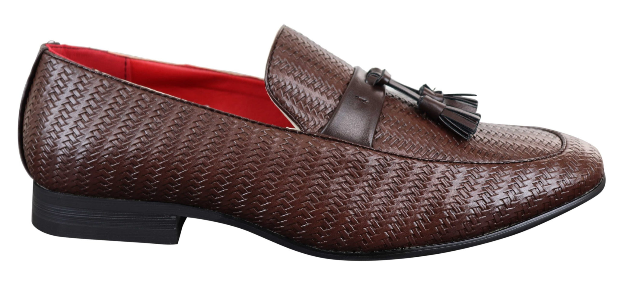 Mocasines clásicos de piel sintética con borlas para hombre