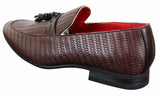 Mocasines clásicos de piel sintética con borlas para hombre
