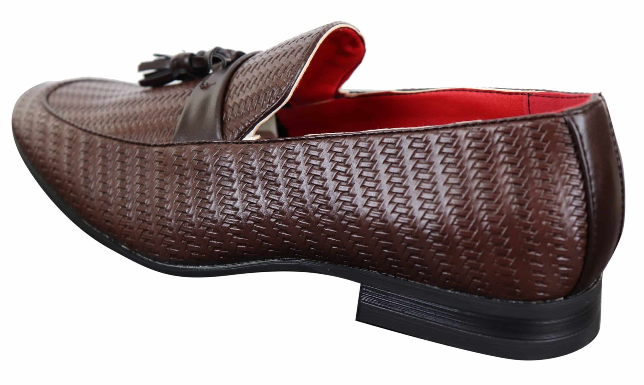 Mocasines clásicos de piel sintética con borlas para hombre