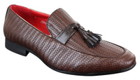 Mocasines clásicos de piel sintética con borlas para hombre