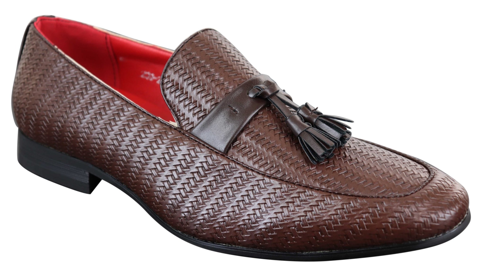 Mocasines clásicos de piel sintética con borlas para hombre